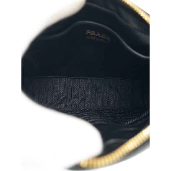 Prada Black Leather Mini Chain Shoulder Bag - Picture 3 of 9